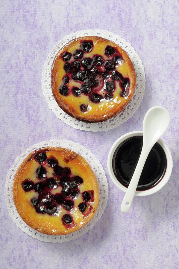 Amandine Tartlets With Blueberries And Blackcurrants Photograph by Jean-christophe Riou