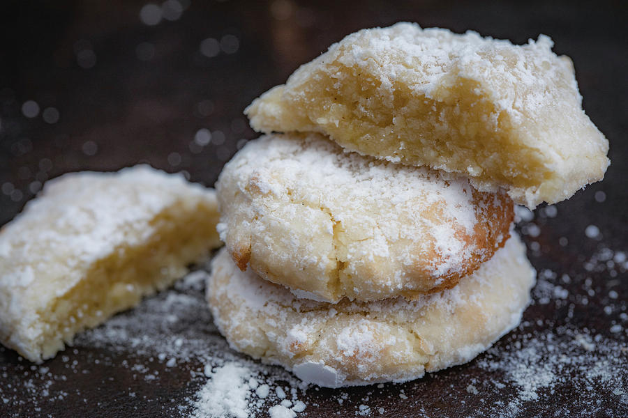 Amaretti With Icing Sugar Photograph by Eising Studio