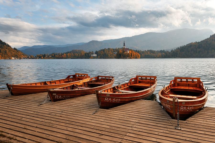 Castle Photograph - Amazing Autumn View Of Bled Lake by Ivan Kmit