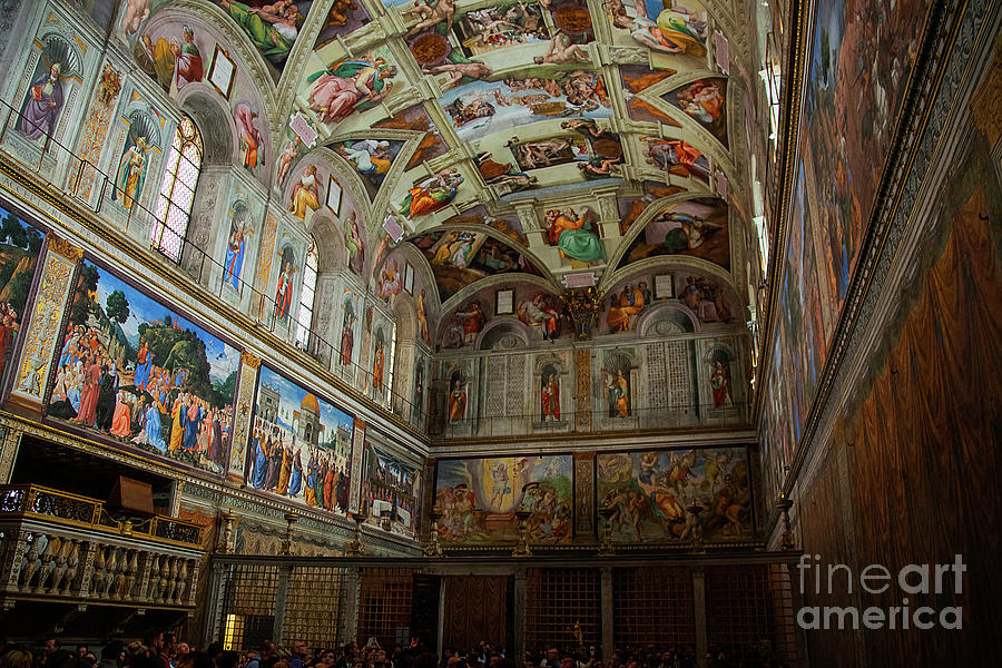 Amazing Ceiling Art of the Sistine Chapel Photograph by Wayne Moran