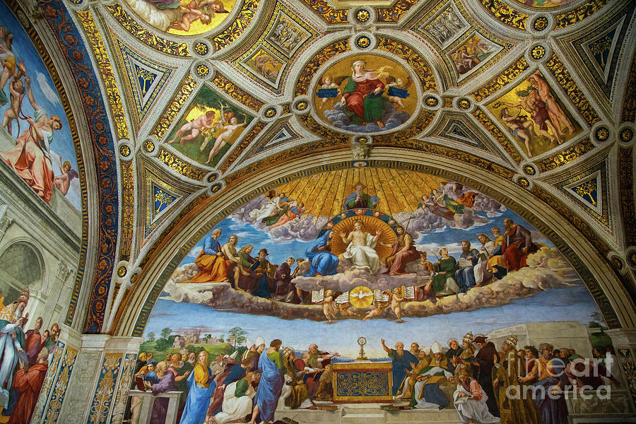 Amazing Ceiling Art of the Vatican Rome Photograph by Wayne Moran