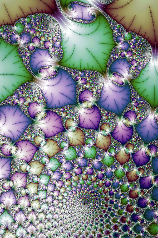 Amazing Fractal Art floral spiral Digital Art by Matthias Hauser