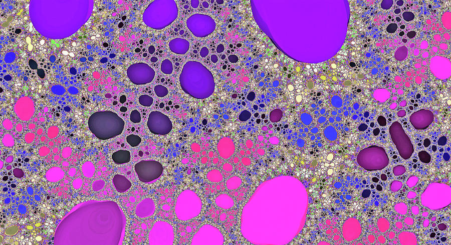 Amazing Moon Puddles Abstract Art Purple Pink Digital Art by Don Northup