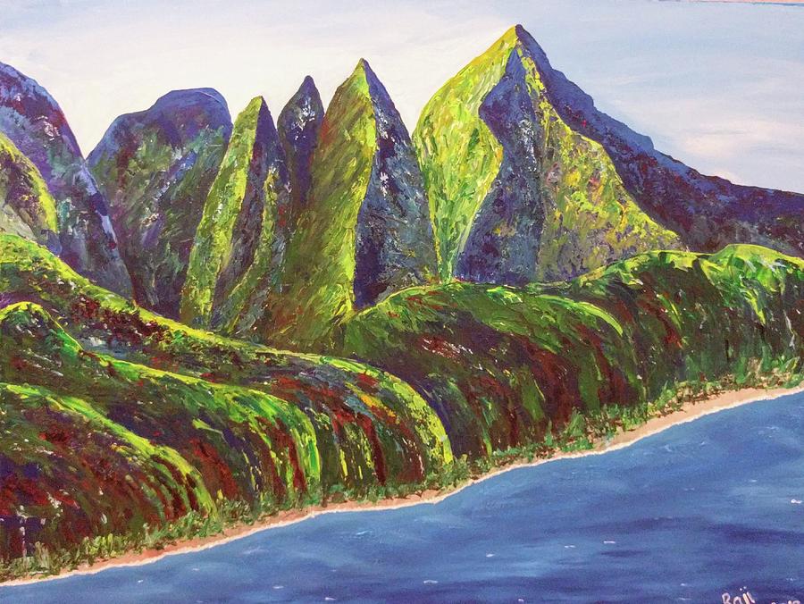 Amazing Na Pali Coast Painting by Raji Musinipally