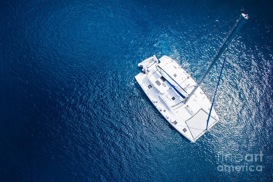 Sailboat Photograph - Amazing View To Yacht Sailing In Open by Im photo Sailboat Photograph - Amazing View To Yacht Sailing In Open by Im photo
