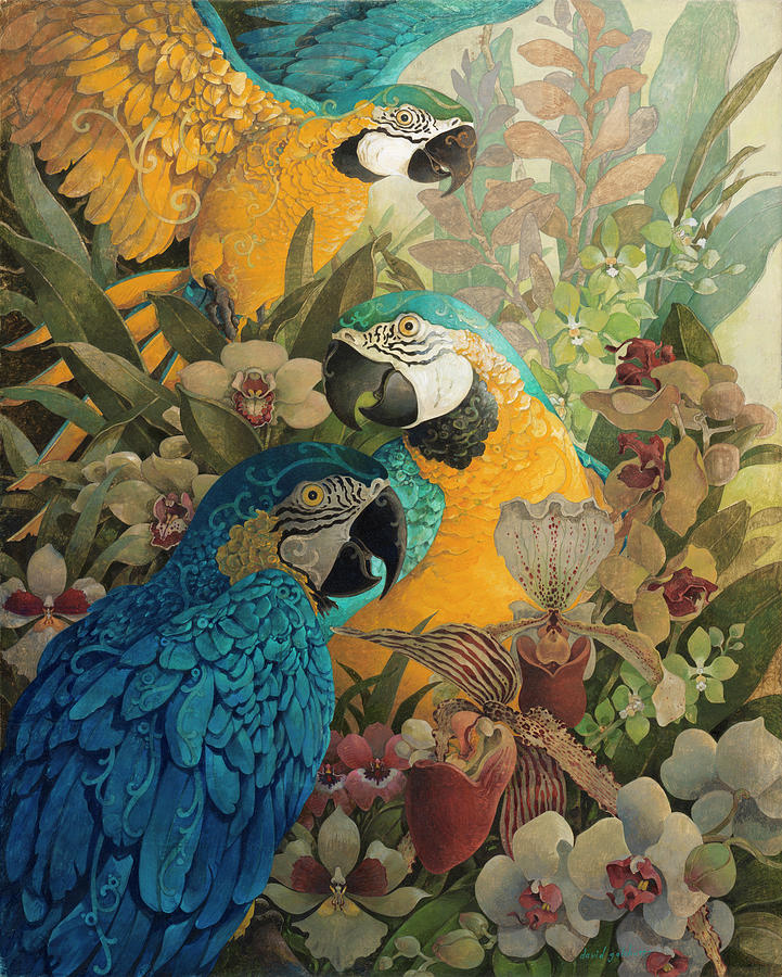 Parrot Painting - Amazon by David Galchutt