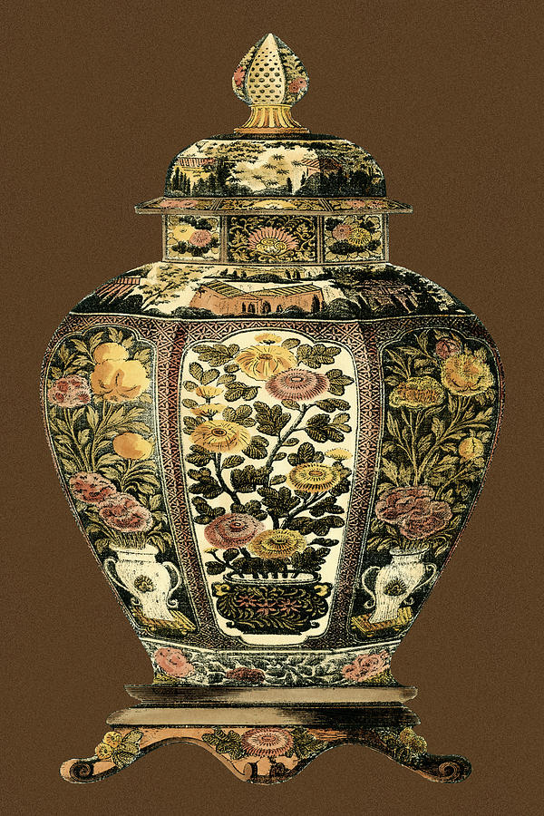 Vase Painting - Amber Porcelain II by Vision Studio