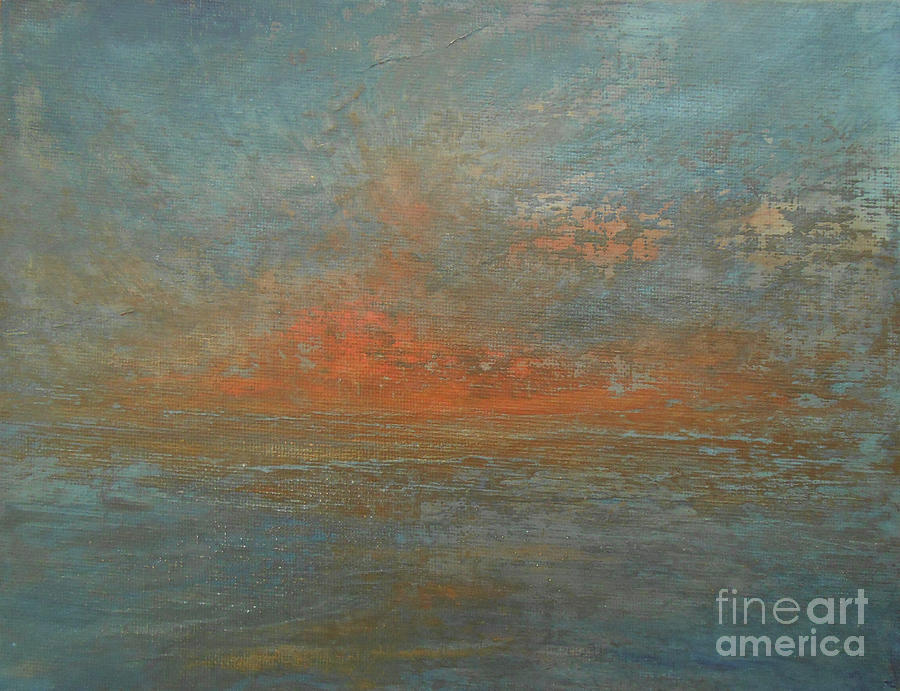 Amber Sunset  Painting by Jane See