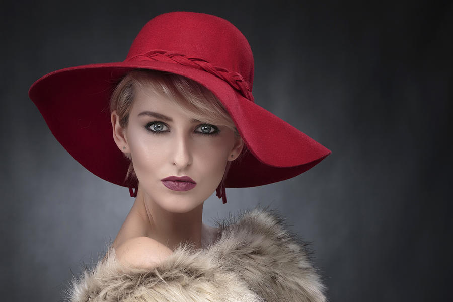 Hat Photograph - Ambers Red Hat by Hugh Wilkinson