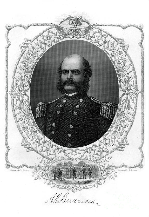 Ambrose Burnside, Union Army General Drawing by Print Collector