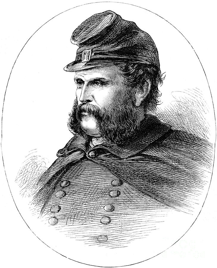 Ambrose Burnside, Union General Drawing by Print Collector
