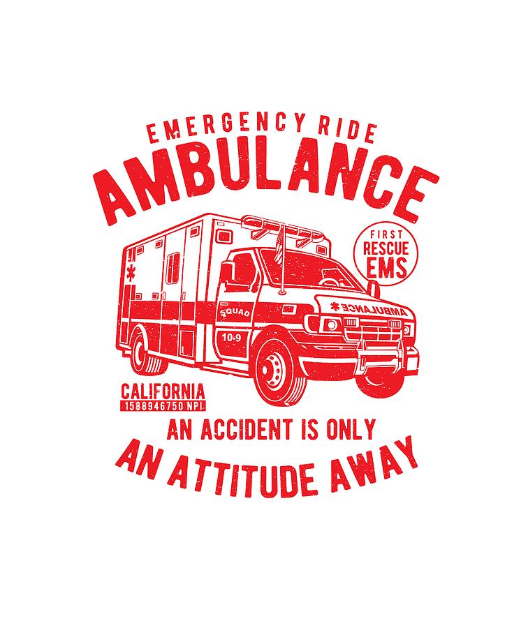 Ambulance Digital Art by Long Shot