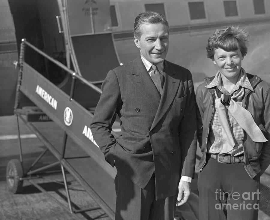 Amelia Earhart And Eugene Vidal Photograph by Bettmann
