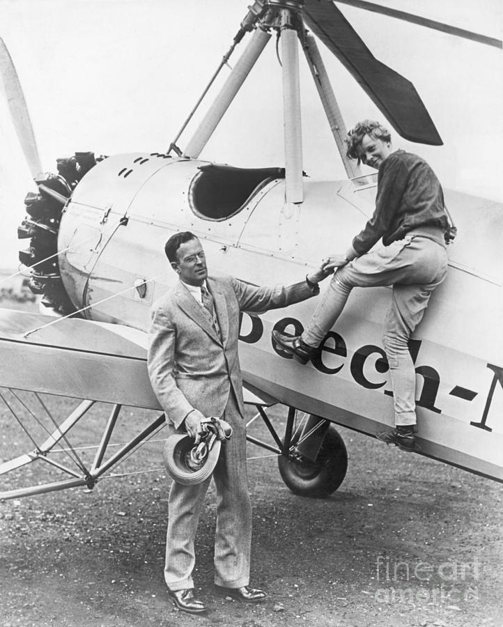 Amelia Earhart And Her Husband Photograph by Bettmann