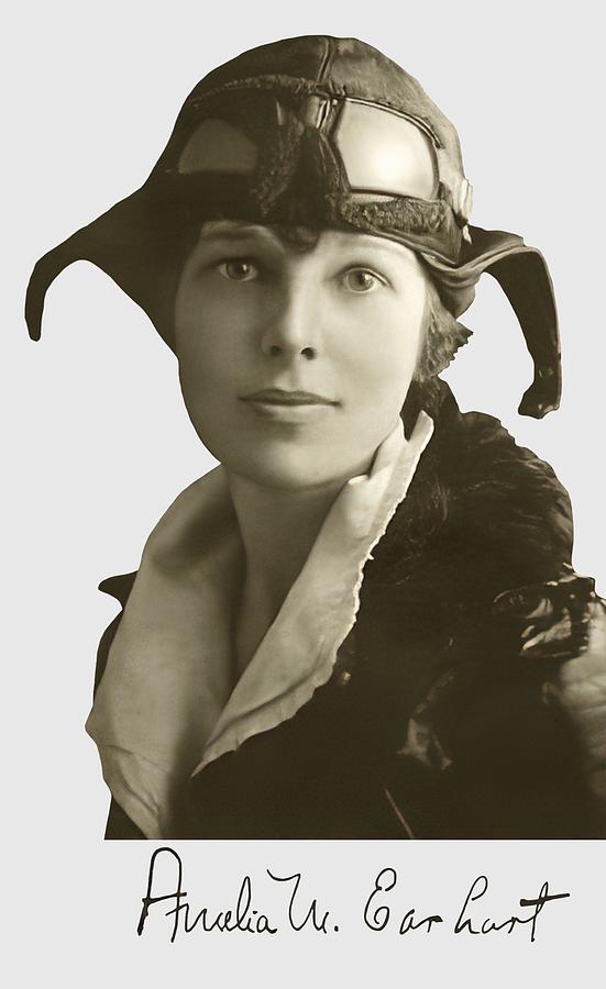 Amelia Earhart Portrait 1923 Tshirt Digital Art by Daniel Hagerman