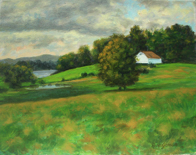 Amenia Painting - Amenia Farmhouse by Rose Gennaro Amenia Painting - Amenia Farmhouse by Rose Gennaro