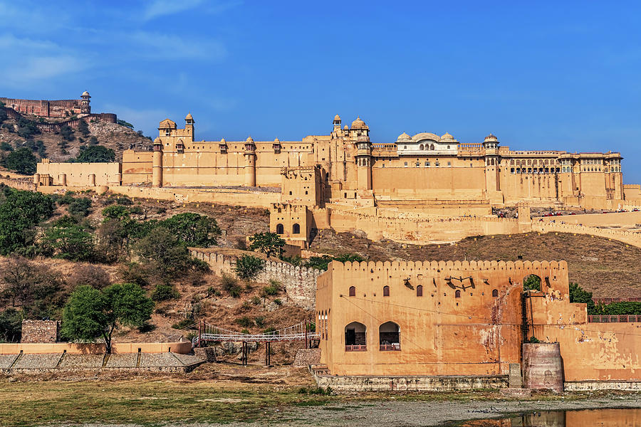 Amer Fort In Amer City Near Jaipur Rajasthan India Photograph By