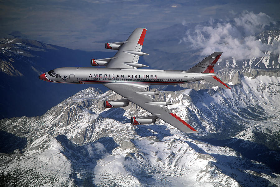 American Airlines Convair 990 Coronado Digital Art by Erik Simonsen