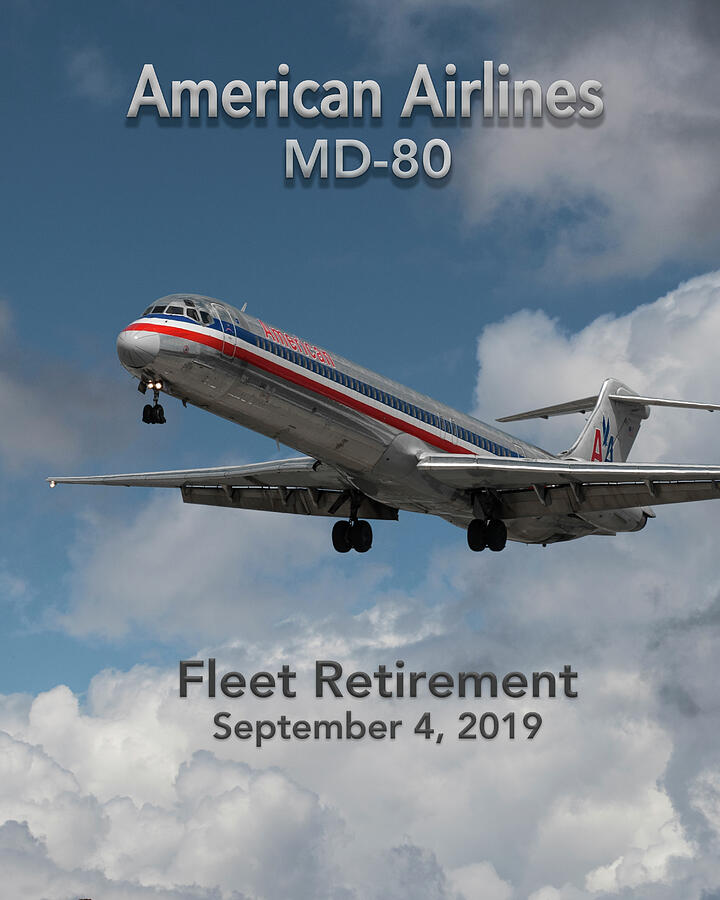 American Airlines MD-80 Fleet Retirement Digital Art by Erik Simonsen