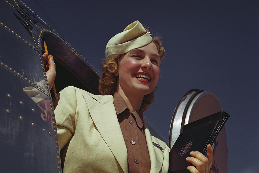 American Airlines Stewardess Photograph by Michael Ochs Archives