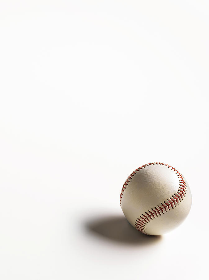 American Baseball On White Background Photograph by Peter Dazeley