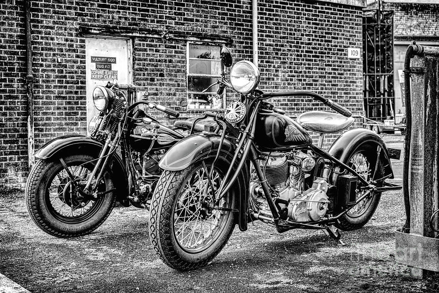 Motorcycle Photograph - American Classics Monochrome by Tim Gainey