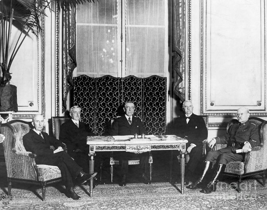 American Delegation At Versailles Peace Photograph by Bettmann