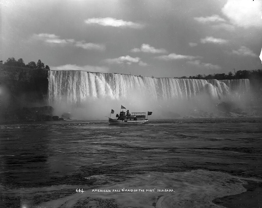 American Falls And The Maid Of The Mist Photograph by The New York Historical Society