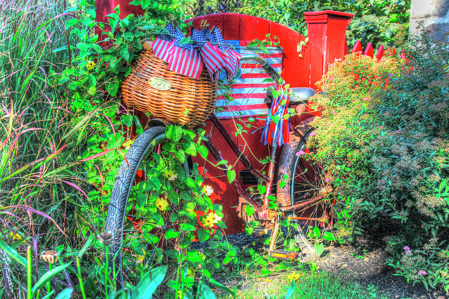 American Flag Bike Photograph by Robert Goldwitz - Fine Art America