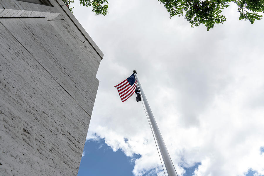 American Flag from Below at National Cemetery by Brian Johnson American Flag from Below at National Cemetery by Brian Johnson