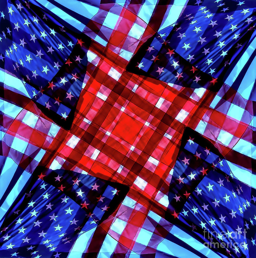 American Flag Kaleidoscope Digital Art by D Hackett