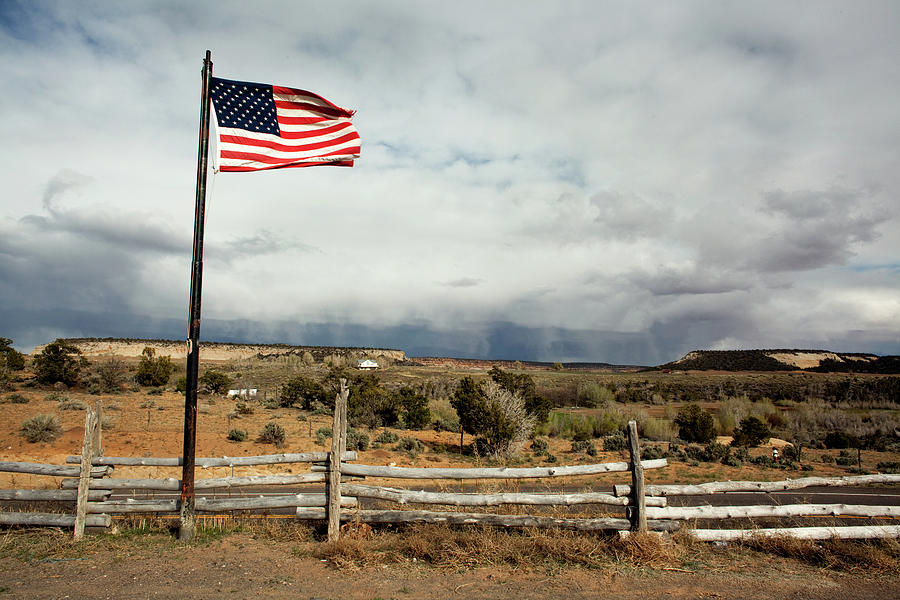 American Flag Landscape Photograph by Michelle Mccarron American Flag Landscape Photograph by Michelle Mccarron