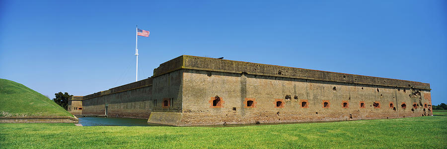 American Flag On A Fort, Fort Pulaski Photograph by Panoramic Images ...