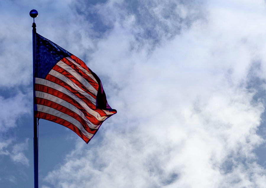 American Flag with Clouds Photograph by Chic Gallery Prints From Karen ...