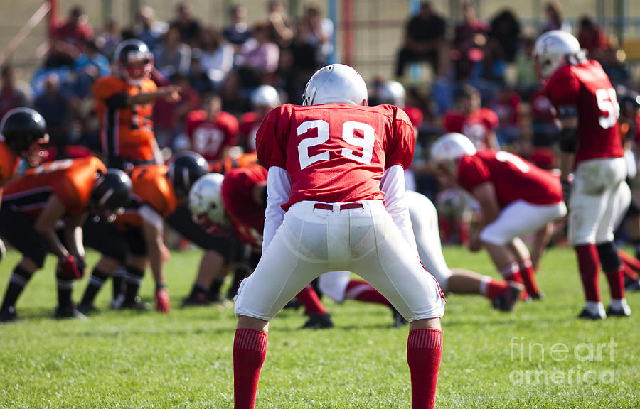 College Photograph - American Football Game With Out Of by Melinda Nagy College Photograph - American Football Game With Out Of by Melinda Nagy