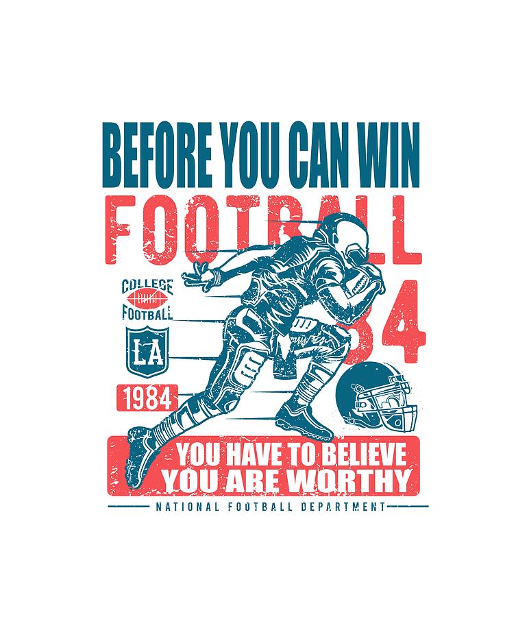 American football Digital Art by Long Shot