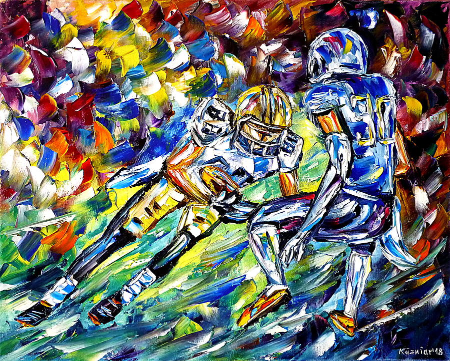 American Football Painting by Mirek Kuzniar