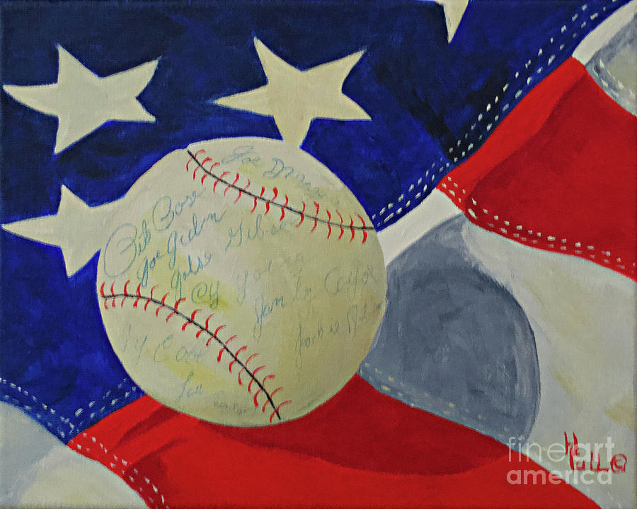 Baseball Sports Painting - American Pastime by Herschel Fall