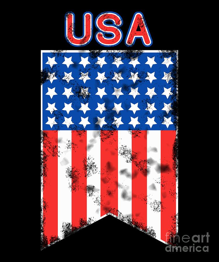 American Pride 4th Of July Patriot USA Flag Pennant Digital Art By ...