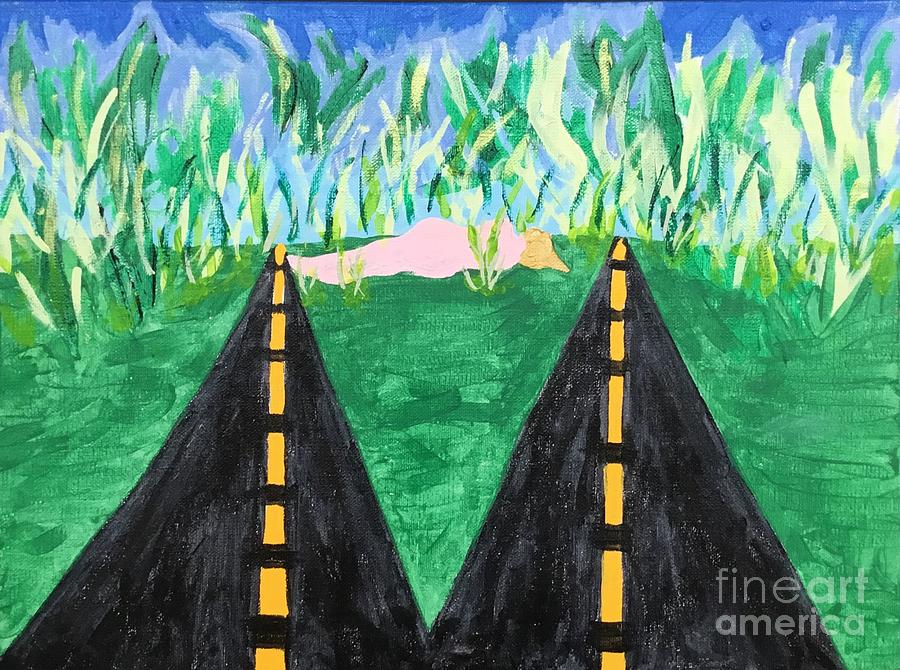 American Roadkill Painting by Erika Jean Chamberlin