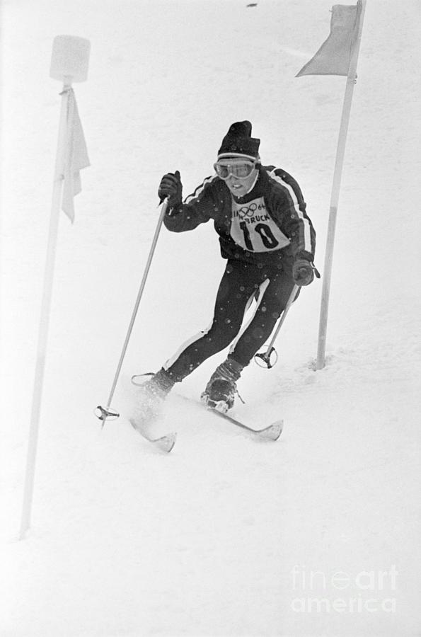 American Skier In Olympic Slalom Race Photograph by Bettmann