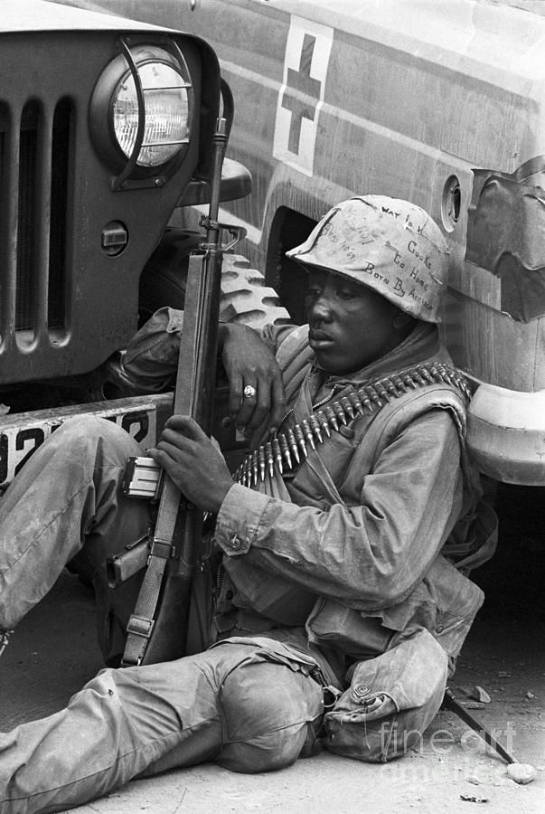 American Soldier Near Jeep Photograph by Bettmann