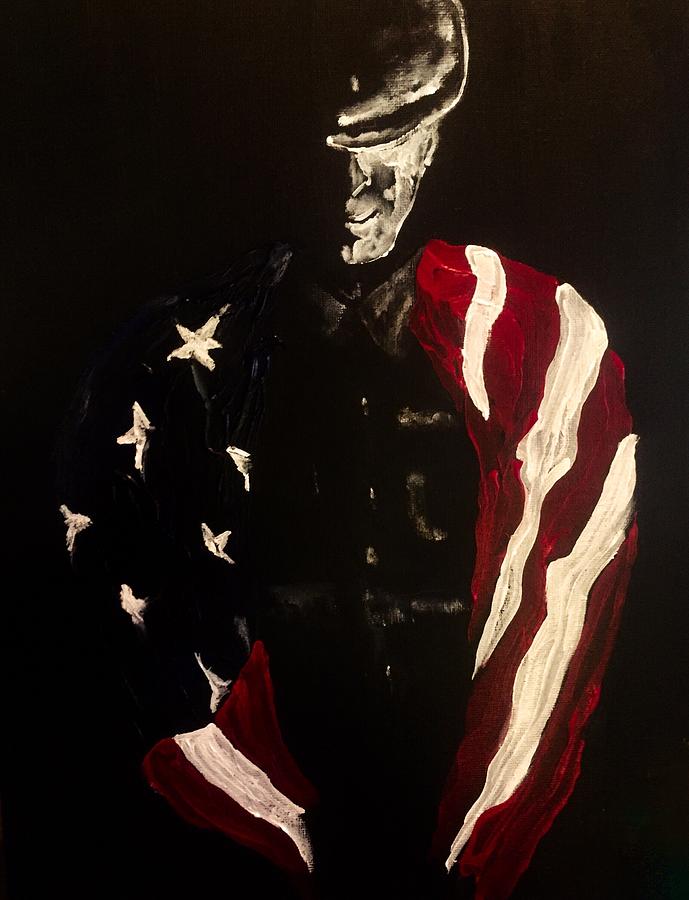 American Soldier Painting by J Michael Affolter