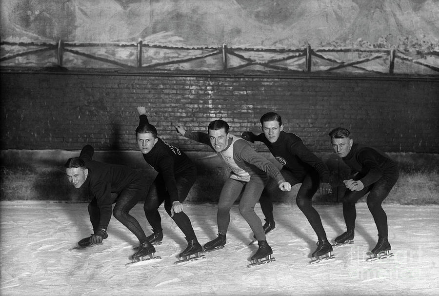 American Speed Skaters Chosen Photograph by Bettmann