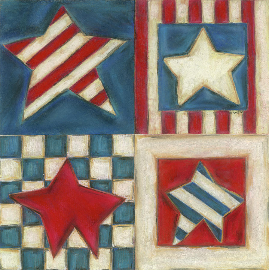 American Stars Painting - American Stars by Claudia Interrante