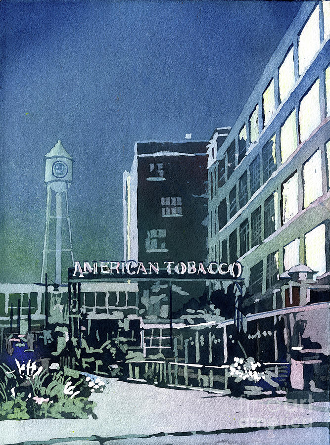 American Tobacco Campus- Durham Painting by Ryan Fox