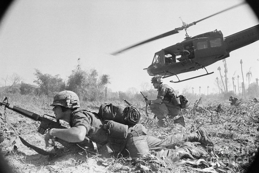 American Troopers Dropped Photograph by Bettmann