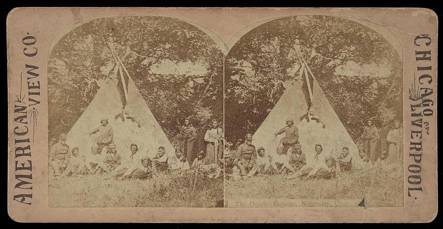 American View Co. American The Omaha Indians, Nebraska Ca. 1880 Albumen Silver Print Painting