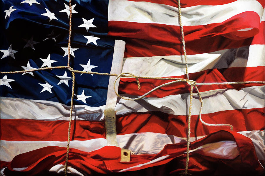 American Flag Photograph - American Wrap by Roderick E. Stevens