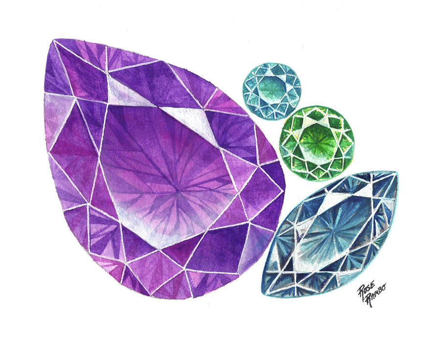 Jewelry Digital Art - Amethyst And Ocean Hyped by Rose Rambo